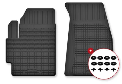 Produktbild von Gummi-Fußmatten Vorne für Subaru Legacy VI 2014-2019 (Limousine) – 2-tlg, Schwarz, Semi-Universal, angepasst – Wielganizator Semi-Universal