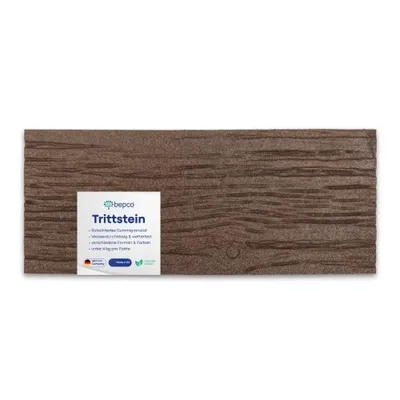 Immagine prodotto di bepco set di 4, traversine ferroviarie in gomma riciclata, 61 x 25,5 x 1,7 cm, marrone