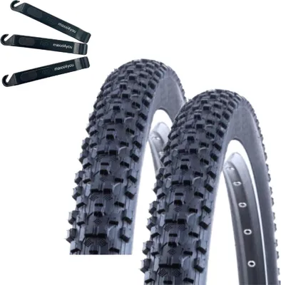 Produktbild von 2 x Kenda K-1027 MTB Fahrradreifen Schwarz 52-584 (27.5 x 2.10) inkl. maxxi4you Reifenheber