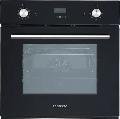 Produktbild von Backofen autark Einbau Herd Grill Heißluft LED-Timer Ofen Schwarz Respekta