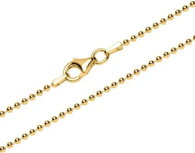 Produktbild von Unique Kugelkette aus vergoldetem 925er Silber, 1,8 mm