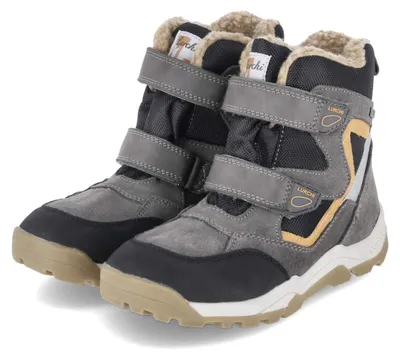 Productafbeelding van Lurchi Burschen Klettboots TAWAB TEX, grijs, synthetisch materiaal, leer en textiel. Maat: 34