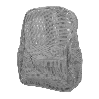 Imagen del producto de Mochila de malla, mochila de malla resistente, mochila transparente, mochila transparente para estudiantes universitarios, mochila de malla para la playa, mochila con cremallera para la playa