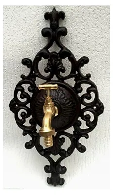 Produktbild von Zierrosette Wasserhahn Messing Gusseisen Haus Garten Antik Stil Nostalgie