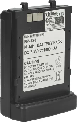 Produktbild von vhbw Akku Ersatz für Icom BP-173, BP-180H, BP-180 für Funkgerät, Walkie Talkie (1000 mAh, 7,2 V, NiMH)
