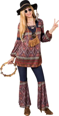 Produktbild von Hippie Kostüm Coachella 70er Jahre für Damen