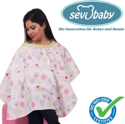 Produktbild von Sevibaby Baby Abdecktuch Stilltuch LUFTBALLON Stillschürze Stillcape Stillponcho 6280-32