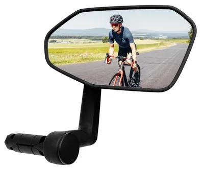 Image de Miroir de vélo en verre véritable, rotatif à 360°, pliable, pour guidon de vélo électrique, côté droit