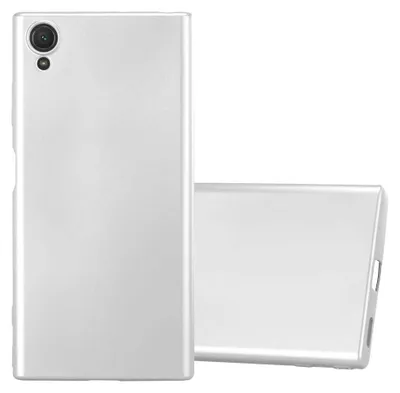 Image de Cadorabo Housse de protection pour Sony Xperia XA1 PLUS Housse en argent Housse pour téléphone portable TPU Silicone Etui Cover Case