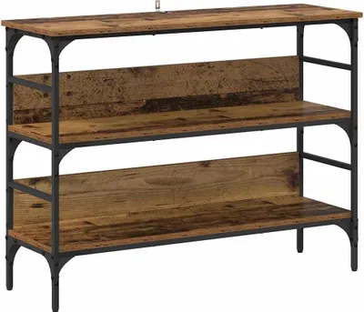 Obrázek produktu pro vidaXL Konzolový stolek s policí z regenerovaného dřeva 100 x 32 x 75 cm materiál na bázi dřeva