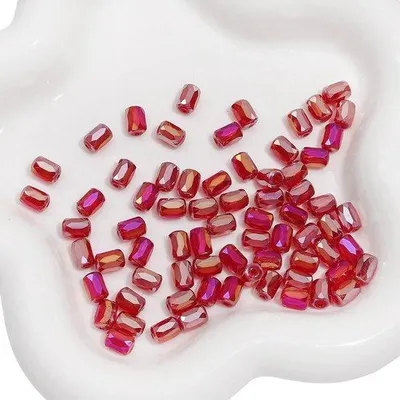 Produktbild von Facettenkralen aus Glas, 6 x 8 mm, 100 Stück, für DIY-Schmuck, Armbänder, Halsketten und Ohrringe