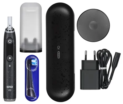 Obrázek produktu pro Oral-B iO iO10, Dospělý, Rotační kartáček, Denní péče, Péče o dásně, Intenzivní, Citlivý, Super sensitive, Tongue care, Bělicí, Černá, Cosmic Black, Černá