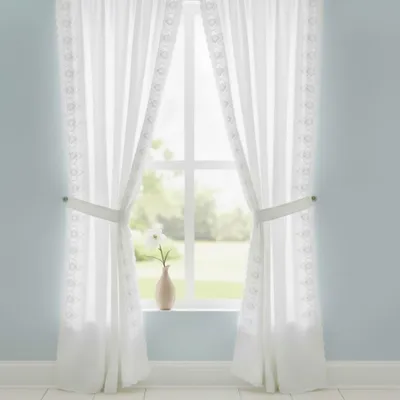 Produktbild von Raffgardinen Garnitur "Florentina" mit Gardinenband Größe (HxB): 225x145cm Weiß