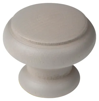 Imagen del producto de Pomo de madera para muebles, diámetro 40 mm, color gris, juego de 24 unidades