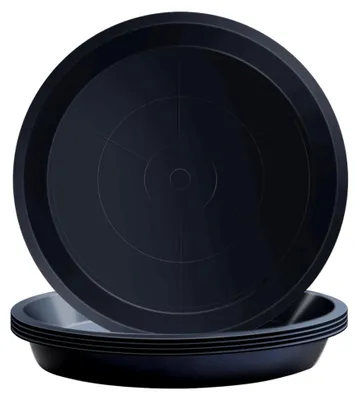 Produktbild von Runder Blumentopf-Untersetzer, 11 cm, Schwarz, 5 Stück