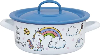 Obrázek produktu pro Nádoba 0,75 l s víkem Dino Metalac email/12 cm/0,75 l
