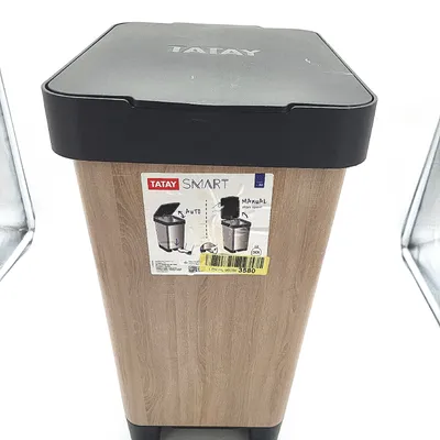 Produktbild von TATAY Mülleimer Küche Smart 25L Fassungsvermögen Einziehbares Pedal Polypropylen (24,49)