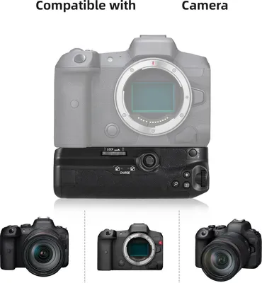 Zdjęcie produktu dla BG-R10 Pionowy uchwyt baterii z dwoma gniazdami, kompatybilny z EOS R5/R6/R5C/R6 Mark II