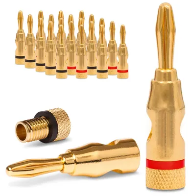 Produktbild von Bananenstecker 22x Stecker Set NEXMEX Vergoldet Steckverbinder Lautsprecherkabel