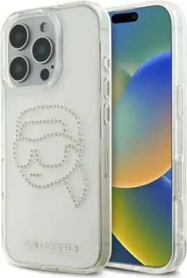 Image de Karl Lagerfeld Klhcp16Xhkhdcelt Iphone 16 Pro Max 6.9 Przezroczysty/Transparent Hardcase Iml Rhinestones Karl Head