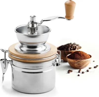 Produktbild von Karl Weis Kaffeemühle Edelstahl / Holz mit Keramikmahlwerk