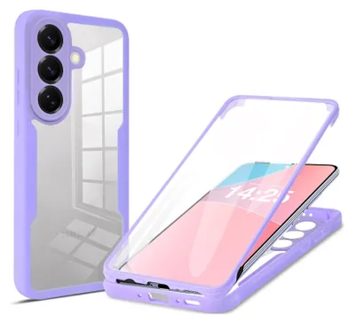 Produktbild von 360 Grad Rundum Schutz Handyhülle für Samsung Galaxy S26 Full Cover Vollschutz Case Farbe: Violett