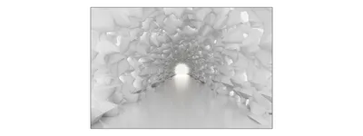 Produktbild von Muralo Fototapete 3D Effekt 90 (B) x 60 (H) cm Vlies Wand Tapete Tunnel Abstraktion Optische Täuschung 3D Optik Wohnzimmer Schlafzimmer moderne Wandbild