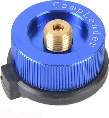 Image de Adaptateur de bouteille de gaz long à plat pour réchaud de camping extérieur bleu royal