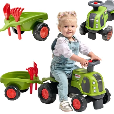 Obrázok produktu pre Falk Claas 470 Arion Ride-on Green s prívesom + súprava piesku