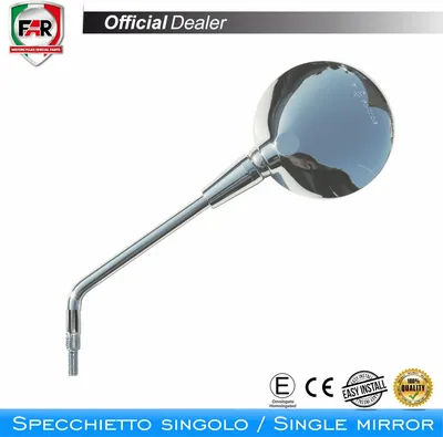 Imagen del producto de FAR 7480, espejo retrovisor para manillar, cromado, modelo aprobado