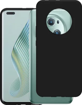 Image de Cazy Coque compatible avec Honor Magic5 Pro Coque en Silicone - Coque Flexible - Noir