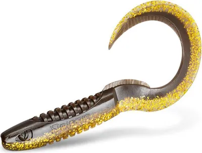 Produktbild von DELPHIN TwistaX Eeltail UVs, Gummiköder für Raubfische, 6cm, MUDGOLD, 101004034