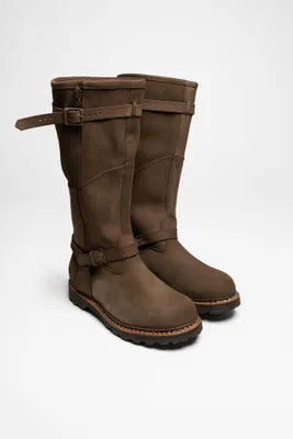Zdjęcie produktu dla Męskie buty zimowe Hanwag Grizzly TOP, ocieplane wełną owczą, trekkingowe, kolor brązowy