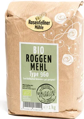 Produktbild von Roggenmehl T960 1000g - 10er Vorteilspack von Rosenfellner Mühle