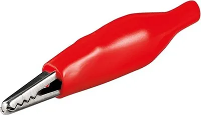 Produktbild von Goobay Krokodilklemme, L 32.5 mm, 50 V (DC), rot, Alligator Clip, Rot, Weiblich, Gerade, Metall, 50 V