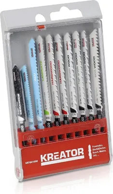 Produktbild von Set aus 10 Sägeblättern für Stichsäge – Kreator