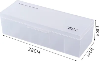 Zdjęcie produktu dla INF Przezroczysty Biały PP Pojemnik na Kable - Organizer z Pokrywką, 1 szt.