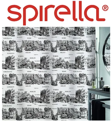 Produktbild von Spirella Duschvorhang Städte, vers. Designs Farbe: Places black