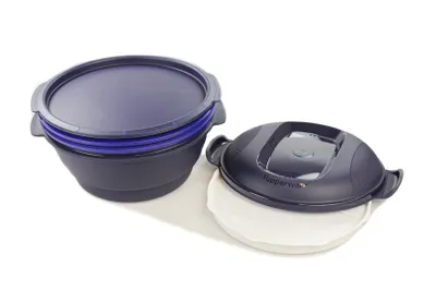 Produktbild von TUPPERWARE Mikrowelle Micro Urban Large 3,0L dunkelblau Dampfgarer 3 in 1