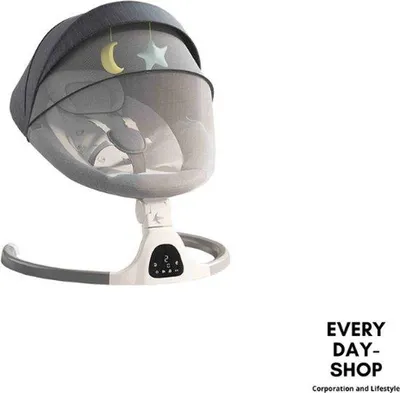 Image de Transat électrique pour bébés - Transat pour bébé - Berceau pour bébé en gris