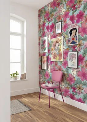 Produktbild von Komar Vlies Fototapete "Ariel - Pink Flower" - Größe: 200 x 280 cm (Breite x Höhe), 4 Bahnnen
