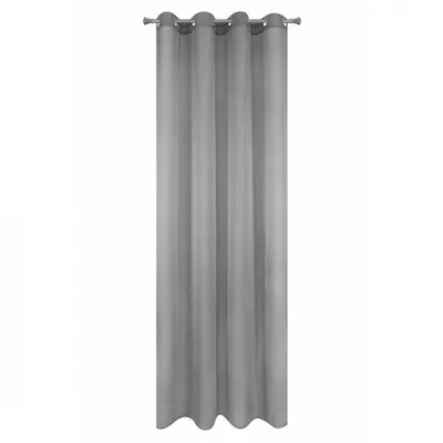 Produktbild von Eurofirany 423447, Durchscheinend, Grau, Einfarbig, Polyester, Ring, 50 g/m²