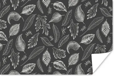 Produktbild von MuchoWow® Poster Blätter - Vintage - Botanisch 180x120 cm - Fotoplakat