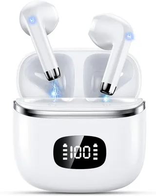 Produktbild von In Ear Kopfhörer Kabellos Bluetooth 5.3 mit 4 ENC Mic, HiFi Stereo Noise Cancelling Wireless Earbuds, 40H Spielzeit LED-Anzeige, IP7 Wasserdicht
