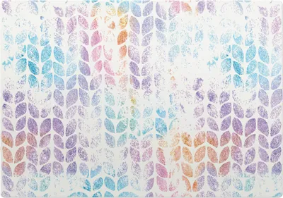 Produktbild von Blätter in Pastellfarben – Bodenschutzmatte – Stuhlunterlage 100x100 cm – Rutschfest – Hartbodenmatte