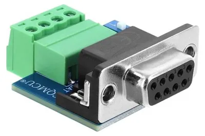 Zdjęcie produktu dla DeLOCK 91294, D-Sub 9, 4 pin terminal block, Czarny