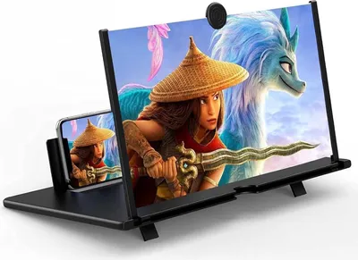 Produktbild von 14 Zoll Handy Lupe,Bildschirmlupe für Smartphones,3D-HD-Handy bildschirmlupe,zum Ansehen von Filmvideos,für alle Smartphones(Schwarz)