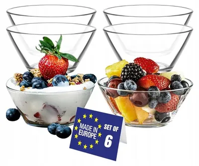 Produktbild von 6x Dessertschalen Schüssel Crystalia 345 ml Glas
