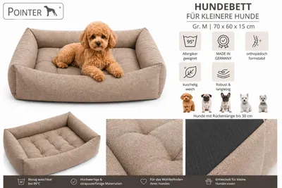 Produktbild von Pointer – Hundebett – goldbraun M