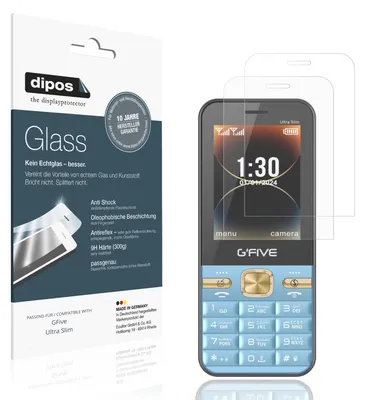 Produktbild von 2x Schutzfolie für GFive Ultra Slim matt - Anti-Shock 9H Folie dipos Glass Kunststoffglas